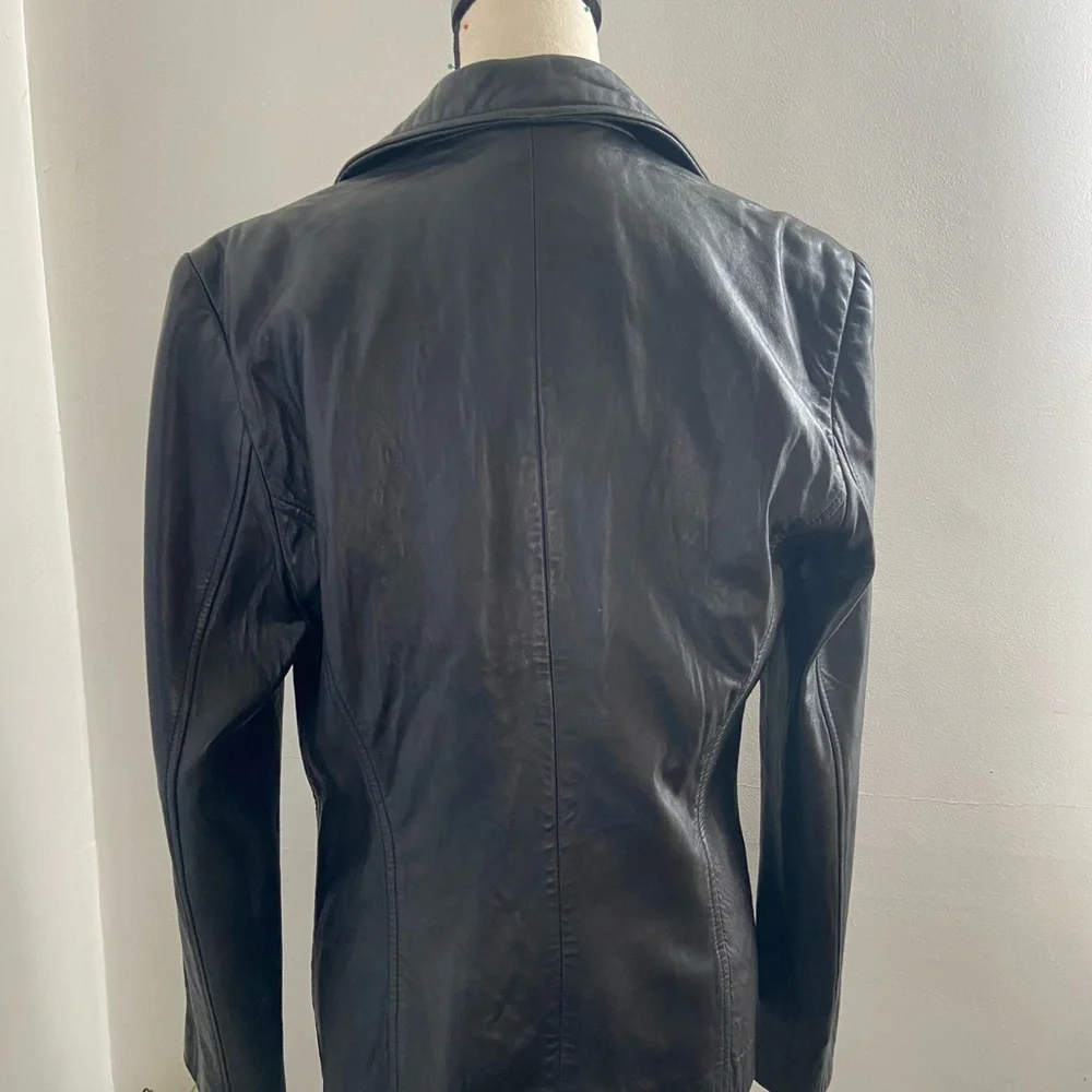 Carlisle Black Leather Blazer - Picture 4 of 7